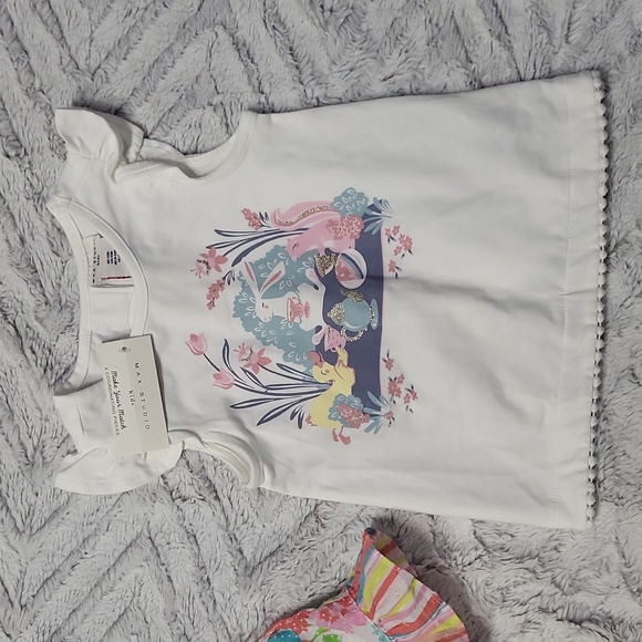 Large 14 pc baby girl clothing lot 12M 4th of July swimsuit dress pants NWT - Picture 2 of 12